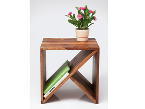 AUTHENTICO CUBE ZIGZAG - Wooden coffee table _ KARE Design